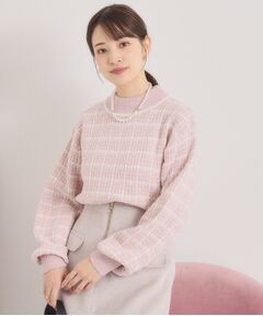 ITS'DEMO / イッツデモ ニット・セーター | 【手洗い可】ツイードニット