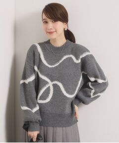 ITS'DEMO / イッツデモ ニット・セーター | 【手洗い可】ニュアンス柄ニット