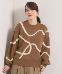 ITS'DEMO / イッツデモ ニット・セーター | 【手洗い可】ニュアンス柄ニット