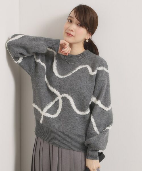 ITS'DEMO / イッツデモ ニット・セーター | 【手洗い可】ニュアンス柄ニット | 詳細1