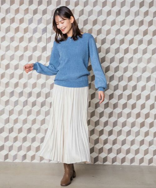 ITS'DEMO / イッツデモ ニット・セーター | 【毛玉防止／洗濯機OK】ボートネックモールニット | 詳細1