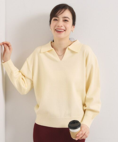 ITS'DEMO / イッツデモ ニット・セーター | 【手洗い可】襟付きニット | 詳細1