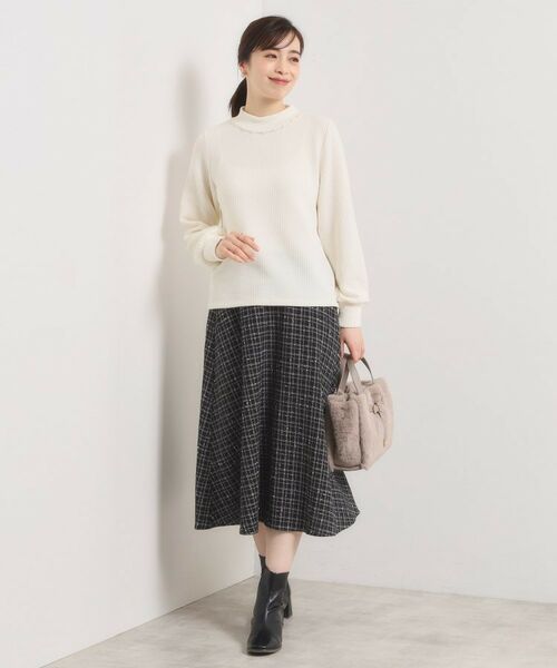 ITS'DEMO / イッツデモ カットソー | 【手洗い可】パール調衿起毛リブプルオーバー | 詳細11