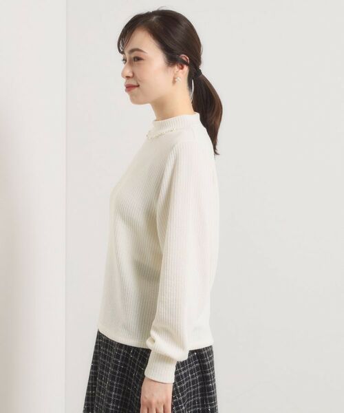 ITS'DEMO / イッツデモ カットソー | 【手洗い可】パール調衿起毛リブプルオーバー | 詳細14