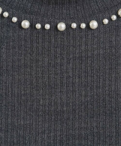 ITS'DEMO / イッツデモ カットソー | 【手洗い可】パール調衿起毛リブプルオーバー | 詳細4