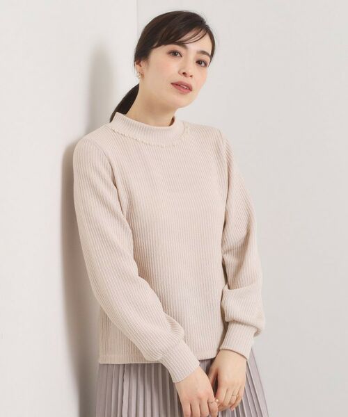 ITS'DEMO / イッツデモ カットソー | 【手洗い可】パール調衿起毛リブプルオーバー | 詳細6