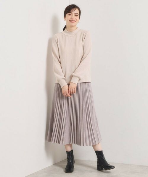 ITS'DEMO / イッツデモ カットソー | 【手洗い可】パール調衿起毛リブプルオーバー | 詳細7