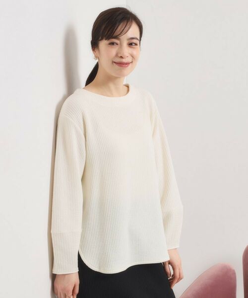 ITS'DEMO / イッツデモ カットソー | 【洗濯機OK】ラウンドヘム起毛リブプルオーバー | 詳細1