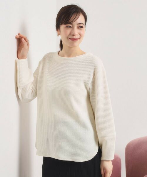ITS'DEMO / イッツデモ カットソー | 【洗濯機OK】ラウンドヘム起毛リブプルオーバー | 詳細2