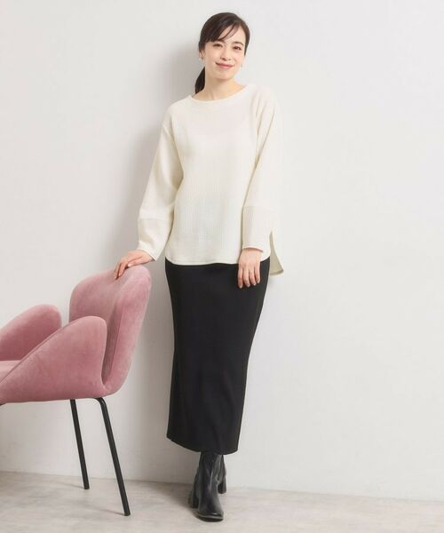 ITS'DEMO / イッツデモ カットソー | 【洗濯機OK】ラウンドヘム起毛リブプルオーバー | 詳細3