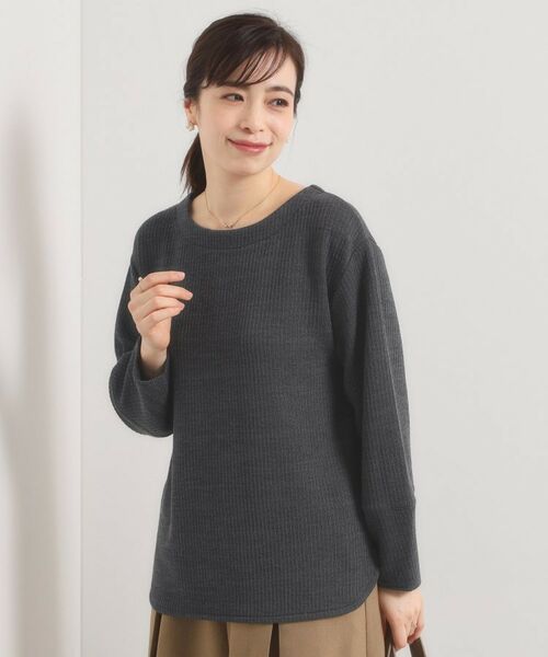 ITS'DEMO / イッツデモ カットソー | 【洗濯機OK】ラウンドヘム起毛リブプルオーバー | 詳細5