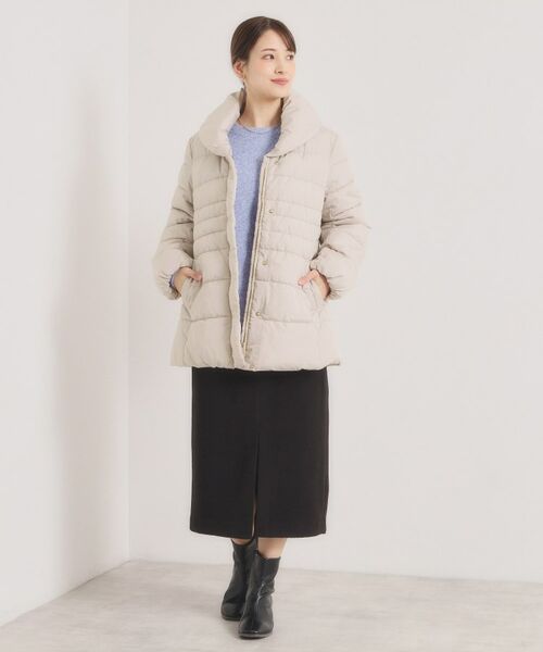 ITS'DEMO / イッツデモ その他アウター | 【撥水加工】ショールカラー中綿ミディ丈コート | 詳細17