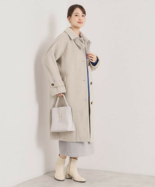 ITS'DEMO / イッツデモ ステンカラーコート | モッサ風ロングコート | 詳細10