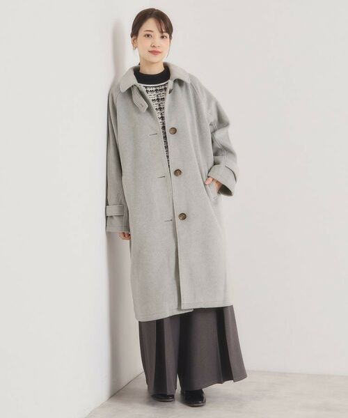 ITS'DEMO / イッツデモ ステンカラーコート | モッサ風ロングコート | 詳細14