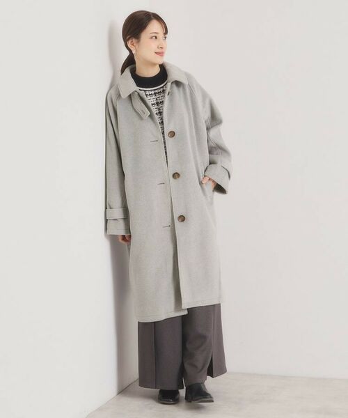 ITS'DEMO / イッツデモ ステンカラーコート | モッサ風ロングコート | 詳細15