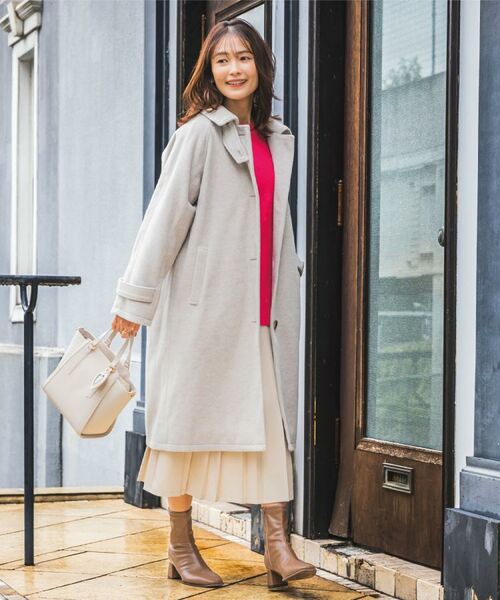 ITS'DEMO / イッツデモ ステンカラーコート | モッサ風ロングコート | 詳細2