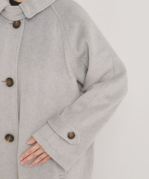 ITS'DEMO / イッツデモ ステンカラーコート | モッサ風ロングコート | 詳細21