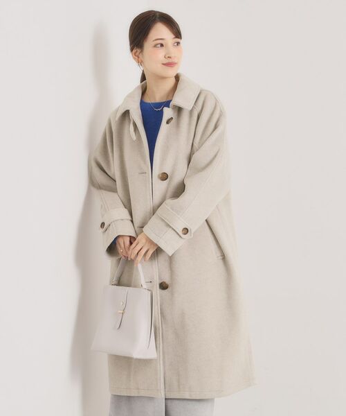 ITS'DEMO / イッツデモ ステンカラーコート | モッサ風ロングコート | 詳細8