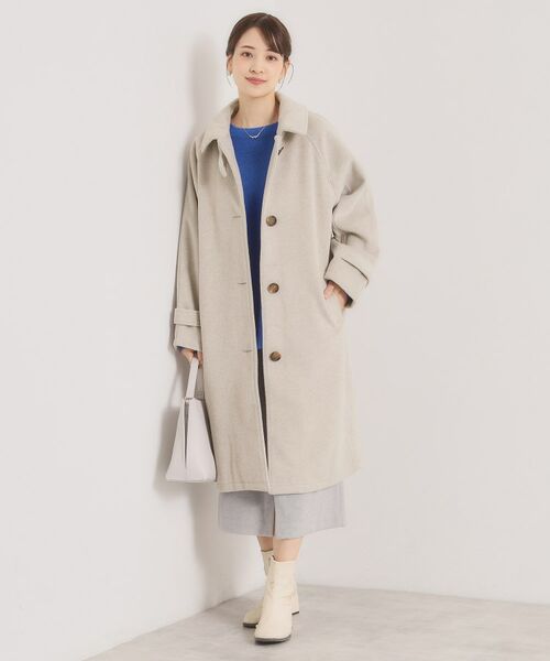 ITS'DEMO / イッツデモ ステンカラーコート | モッサ風ロングコート | 詳細9