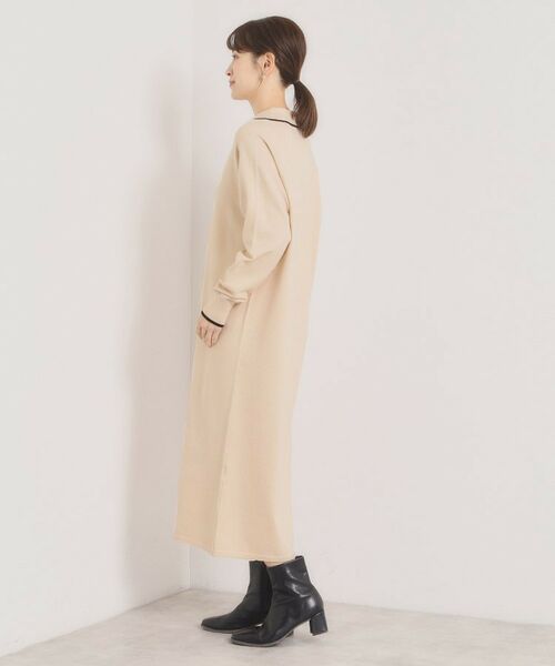 ITS'DEMO / イッツデモ ロング・マキシ丈ワンピース | 【手洗い可】ポロ衿ニットワンピース | 詳細14