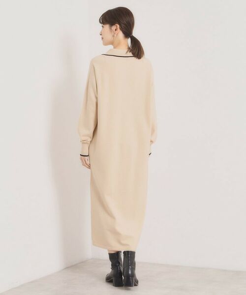 ITS'DEMO / イッツデモ ロング・マキシ丈ワンピース | 【手洗い可】ポロ衿ニットワンピース | 詳細15