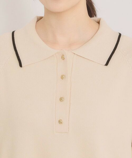 ITS'DEMO / イッツデモ ロング・マキシ丈ワンピース | 【手洗い可】ポロ衿ニットワンピース | 詳細16