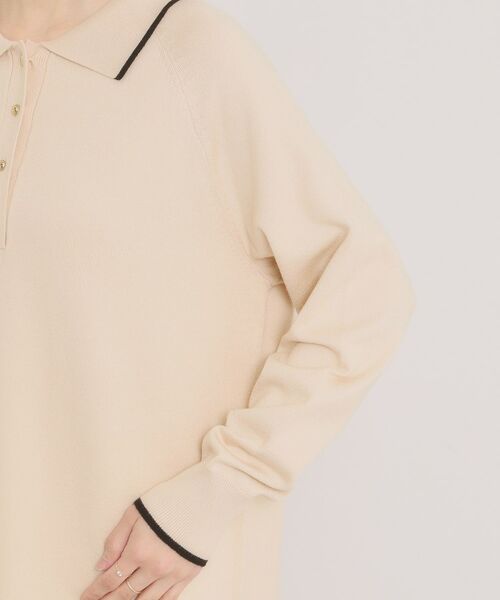 ITS'DEMO / イッツデモ ロング・マキシ丈ワンピース | 【手洗い可】ポロ衿ニットワンピース | 詳細18