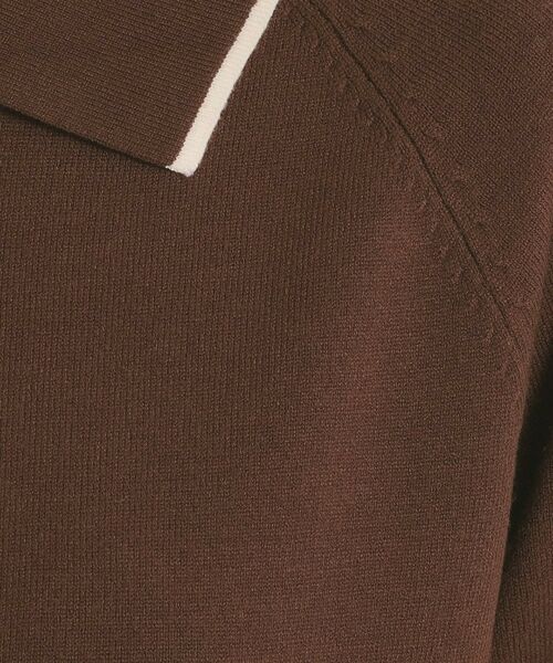 ITS'DEMO / イッツデモ ロング・マキシ丈ワンピース | 【手洗い可】ポロ衿ニットワンピース | 詳細8