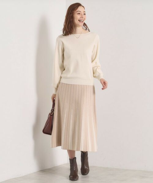 ITS'DEMO / イッツデモ セットアップ | 【手洗い可】フレアスカートニットセットアップ | 詳細4