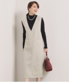 ITS'DEMO / イッツデモ ミニ丈・ひざ丈ワンピース | 【洗濯機OK】カットメルトンジャンスカ