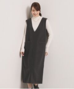 ITS'DEMO / イッツデモ ミニ丈・ひざ丈ワンピース | 【洗濯機OK】カットメルトンジャンスカ