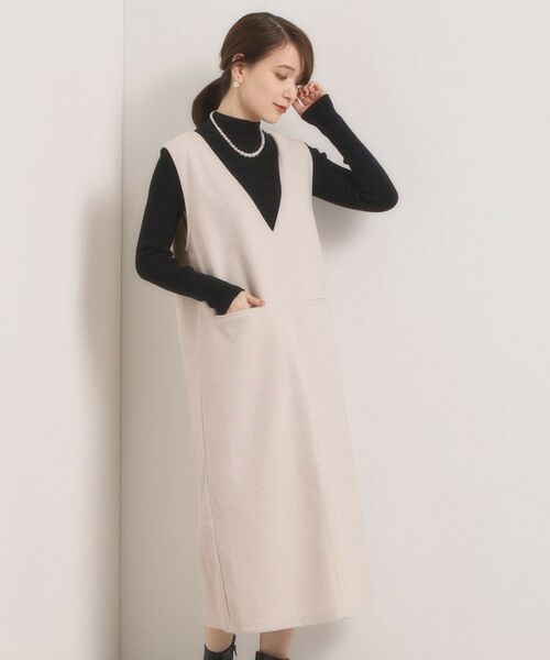 ITS'DEMO / イッツデモ ミニ丈・ひざ丈ワンピース | 【洗濯機OK】カットメルトンジャンスカ | 詳細10