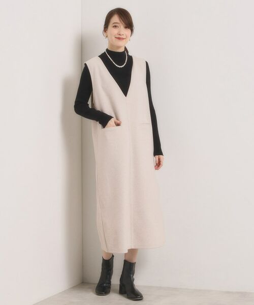 ITS'DEMO / イッツデモ ミニ丈・ひざ丈ワンピース | 【洗濯機OK】カットメルトンジャンスカ | 詳細11