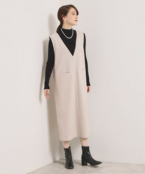 ITS'DEMO / イッツデモ ミニ丈・ひざ丈ワンピース | 【洗濯機OK】カットメルトンジャンスカ | 詳細12