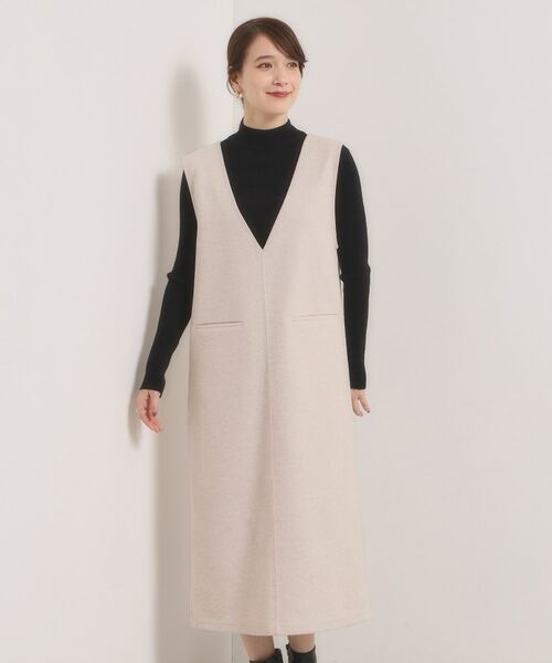 ITS'DEMO / イッツデモ ミニ丈・ひざ丈ワンピース | 【洗濯機OK】カットメルトンジャンスカ | 詳細14