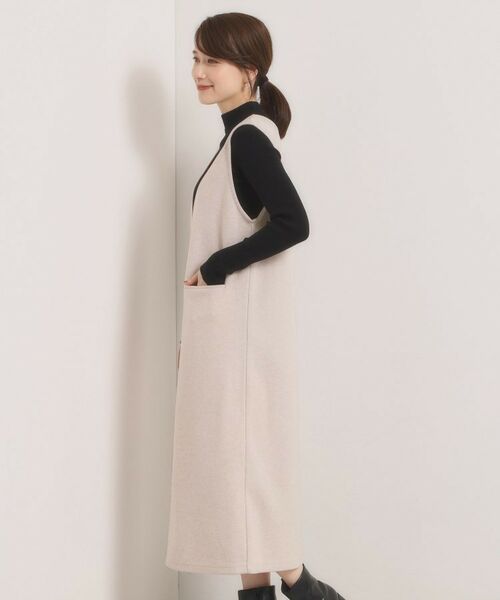 ITS'DEMO / イッツデモ ミニ丈・ひざ丈ワンピース | 【洗濯機OK】カットメルトンジャンスカ | 詳細15