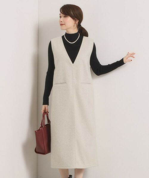 ITS'DEMO / イッツデモ ミニ丈・ひざ丈ワンピース | 【洗濯機OK】カットメルトンジャンスカ | 詳細2