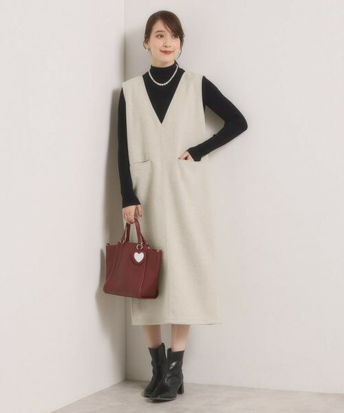 ITS'DEMO / イッツデモ ミニ丈・ひざ丈ワンピース | 【洗濯機OK】カットメルトンジャンスカ | 詳細3