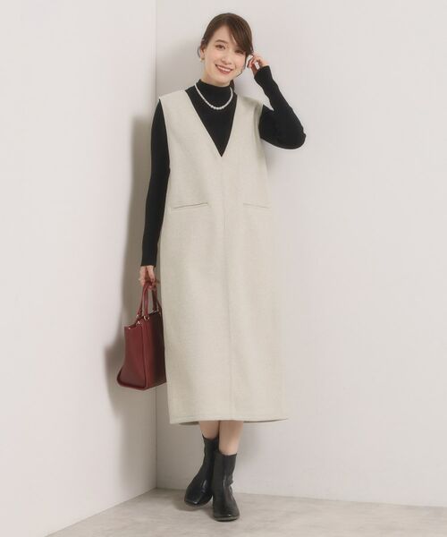 ITS'DEMO / イッツデモ ミニ丈・ひざ丈ワンピース | 【洗濯機OK】カットメルトンジャンスカ | 詳細4