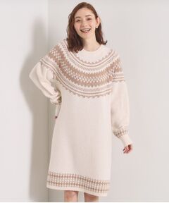 ITS'DEMO / イッツデモ ミニ丈・ひざ丈ワンピース | 【手洗い可】求心ニットワンピース