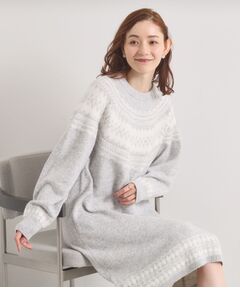 ITS'DEMO / イッツデモ ミニ丈・ひざ丈ワンピース | 【手洗い可】求心ニットワンピース