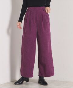 ITS'DEMO / イッツデモ パンツ | 【洗濯機OK／ウエストゴム】コーデュロイワイドパンツ