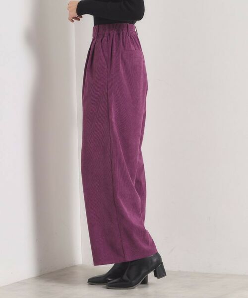 ITS'DEMO / イッツデモ パンツ | 【洗濯機OK／ウエストゴム】コーデュロイワイドパンツ | 詳細14