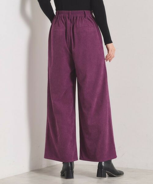 ITS'DEMO / イッツデモ パンツ | 【洗濯機OK／ウエストゴム】コーデュロイワイドパンツ | 詳細15