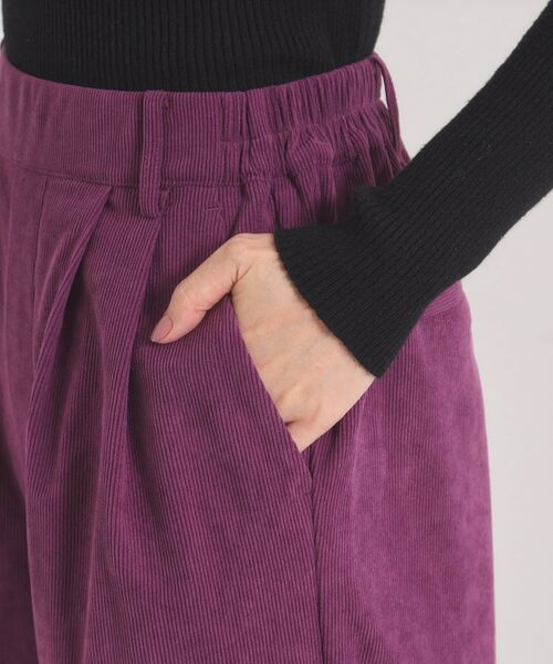 ITS'DEMO / イッツデモ パンツ | 【洗濯機OK／ウエストゴム】コーデュロイワイドパンツ | 詳細18