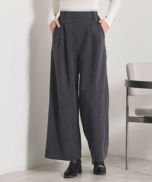 ITS'DEMO / イッツデモ パンツ | 【洗濯機OK／ウエストゴム】コーデュロイワイドパンツ | 詳細5