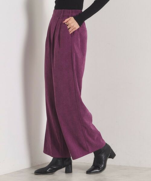 ITS'DEMO / イッツデモ パンツ | 【洗濯機OK／ウエストゴム】コーデュロイワイドパンツ | 詳細9