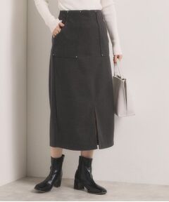 ITS'DEMO / イッツデモ スカート | 【洗濯機OK】カットメルトンタイトスカート