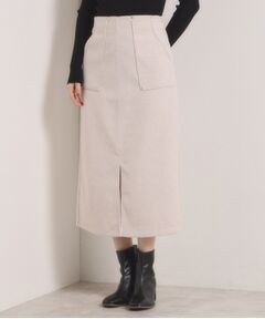 ITS'DEMO / イッツデモ スカート | 【洗濯機OK】カットメルトンタイトスカート