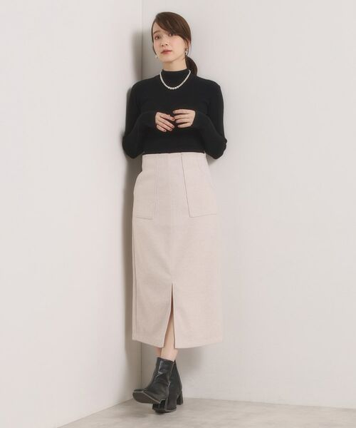 ITS'DEMO / イッツデモ スカート | 【洗濯機OK】カットメルトンタイトスカート | 詳細10